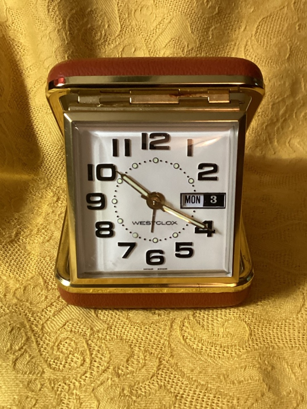Vintage Westclock Travel Clock Alarm with Date/Time Window